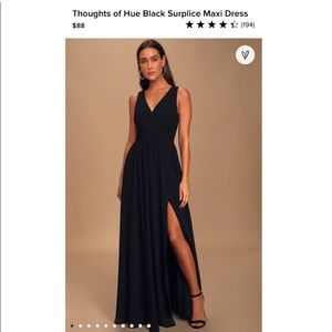 Lulu’s Thoughts of Hue Black Maxi Dress - large